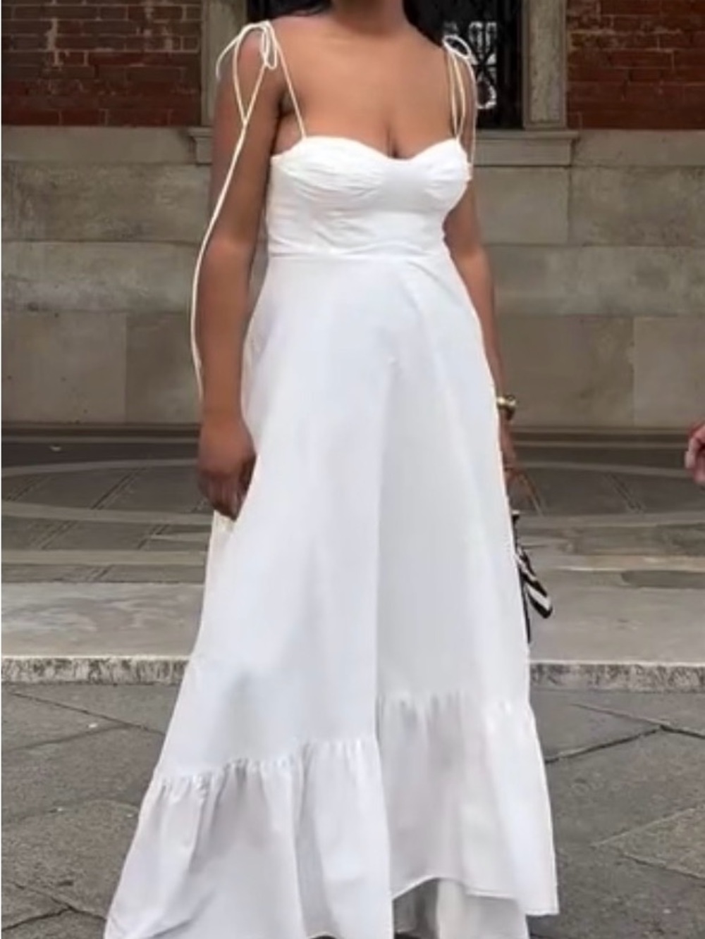 ZARA ZW COLLECTION RUFFLED POPLIN DRESS